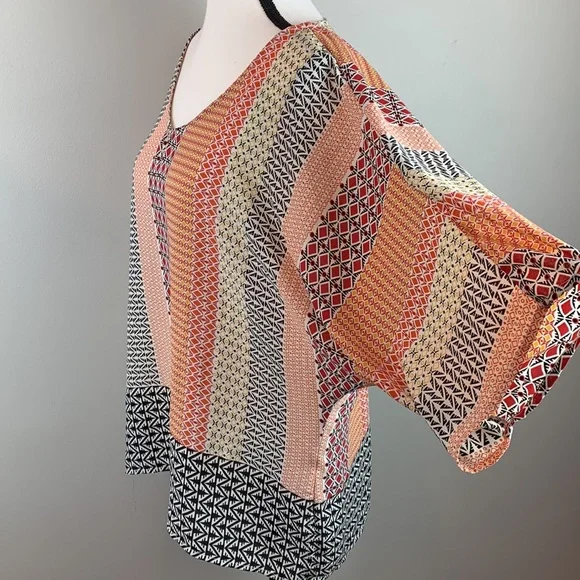 Forever 21 Boho Tribal Geometric Blouse - Picture 6 of 8